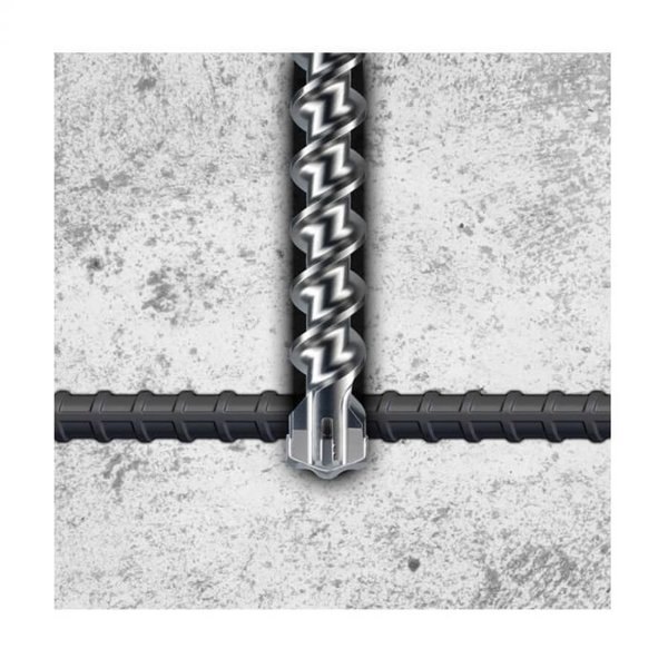 Lackmond Beast Masonry Drill, 1 in, 10 Overall Length, 8 Cutting Depth, 4 Flutes, Spiral Flute, 8 Flute Le SDSPLUS418